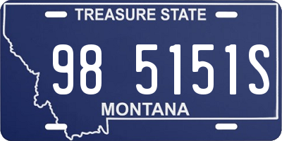 MT license plate 985151S