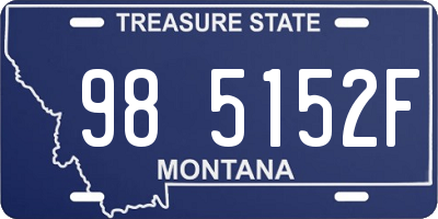 MT license plate 985152F
