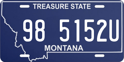 MT license plate 985152U