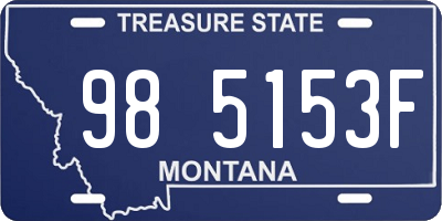 MT license plate 985153F