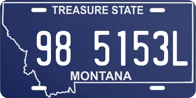 MT license plate 985153L