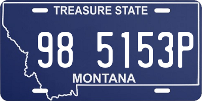 MT license plate 985153P