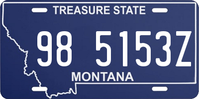 MT license plate 985153Z