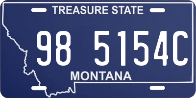 MT license plate 985154C