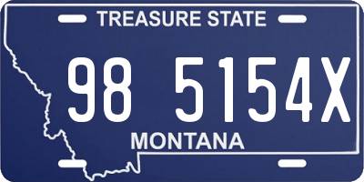 MT license plate 985154X