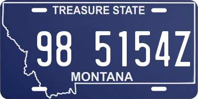 MT license plate 985154Z