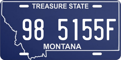 MT license plate 985155F