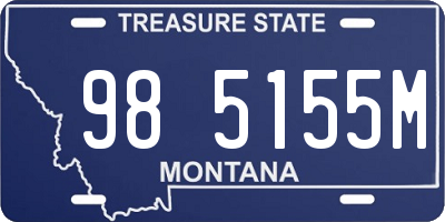 MT license plate 985155M