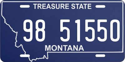 MT license plate 985155O