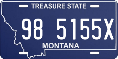 MT license plate 985155X