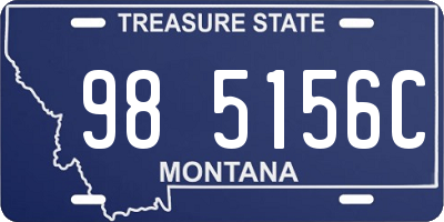 MT license plate 985156C