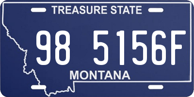 MT license plate 985156F