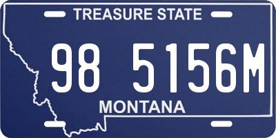 MT license plate 985156M
