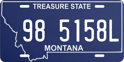 MT license plate 985158L
