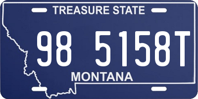 MT license plate 985158T