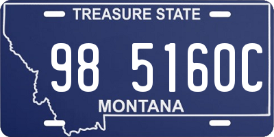 MT license plate 985160C