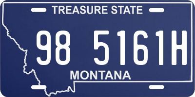 MT license plate 985161H
