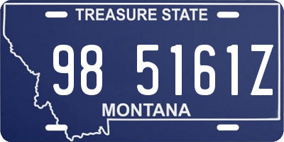 MT license plate 985161Z