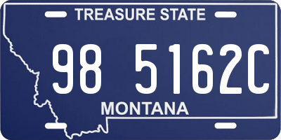 MT license plate 985162C