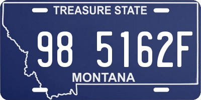 MT license plate 985162F