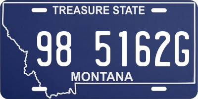 MT license plate 985162G