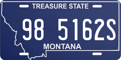 MT license plate 985162S