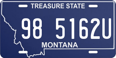 MT license plate 985162U