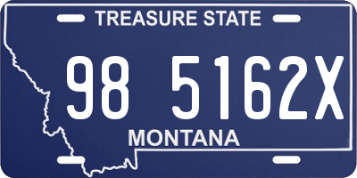 MT license plate 985162X