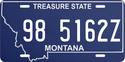 MT license plate 985162Z