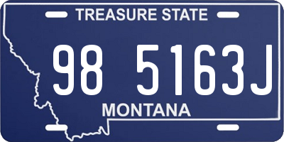 MT license plate 985163J