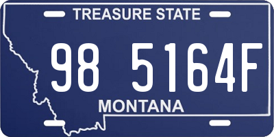 MT license plate 985164F