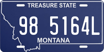 MT license plate 985164L