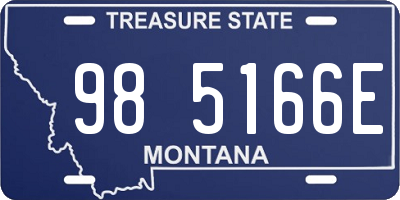 MT license plate 985166E