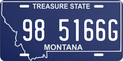 MT license plate 985166G