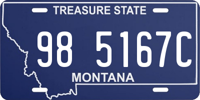 MT license plate 985167C