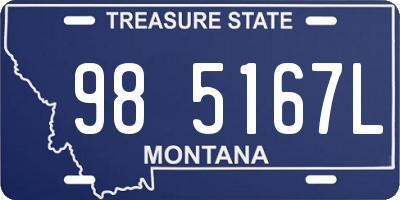 MT license plate 985167L