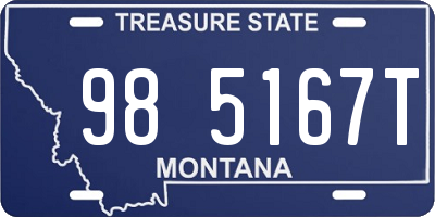 MT license plate 985167T