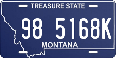 MT license plate 985168K