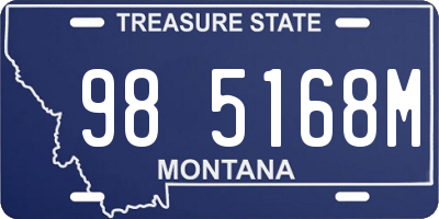 MT license plate 985168M
