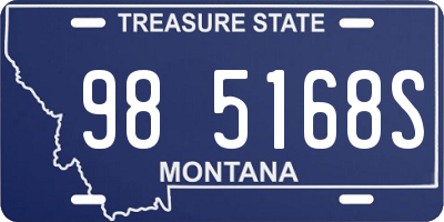 MT license plate 985168S