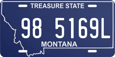 MT license plate 985169L