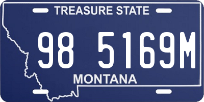 MT license plate 985169M