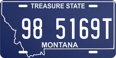 MT license plate 985169T