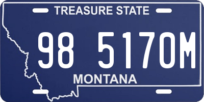 MT license plate 985170M