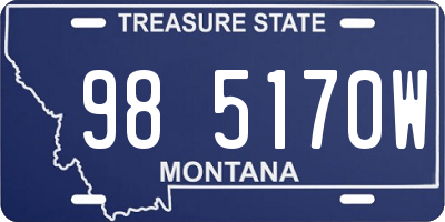 MT license plate 985170W