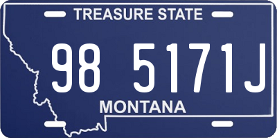 MT license plate 985171J