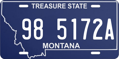 MT license plate 985172A