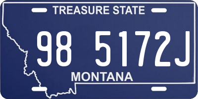 MT license plate 985172J