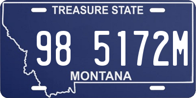 MT license plate 985172M