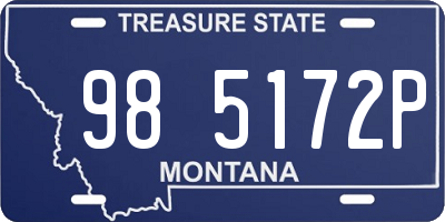 MT license plate 985172P